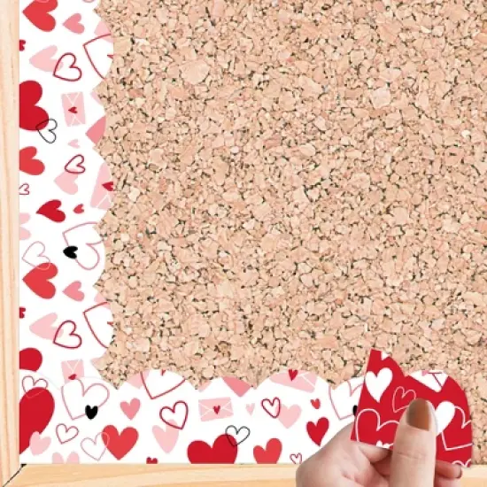 Big Dot of Happiness Valentine's Day Hearts - Scalloped Classroom Decor - Bulletin Board Borders - 51 Feet image {5}