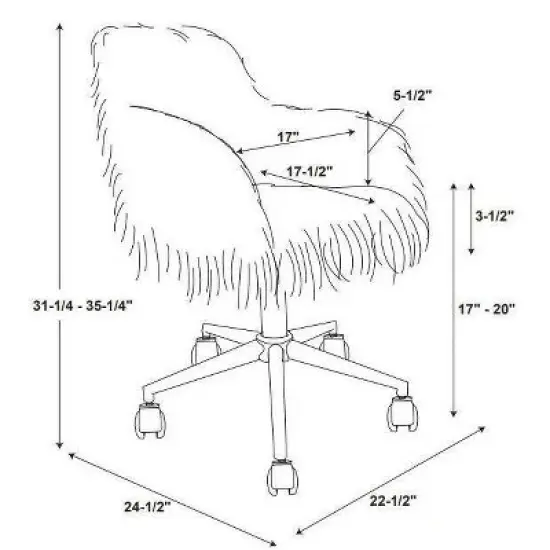 Fiona Chrome Base Office Chair - Linon image {7}