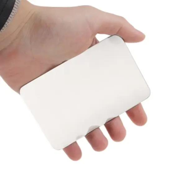 Unique Bargains Portable Square Nail Art Palette Silver Tone 1 Set image {2}