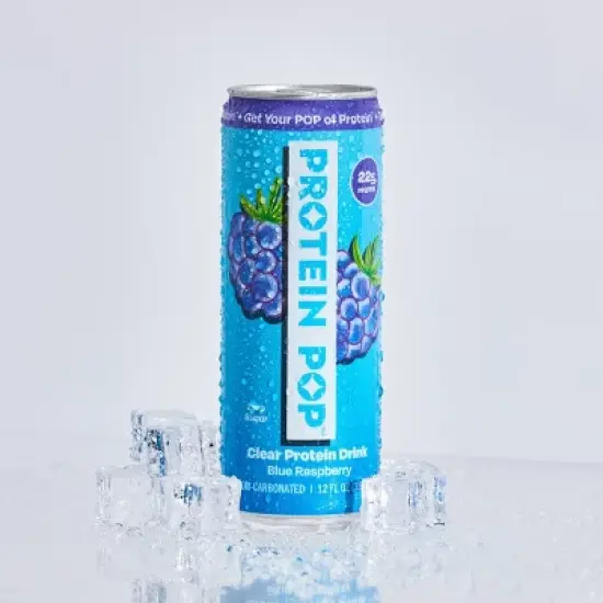 Protein Pop Blue Raspberry Sports Drink - 12 fl oz image {2}