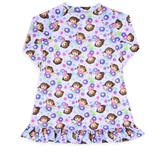 Nickelodeon Toddler Girls' Dora the Explorer Sleep Pajama Dress Nightgown Purple image {3}