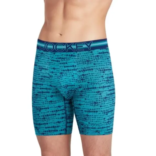 Jockey Men's Sport Stability Pouch Microfiber 9" Long Leg Boxer Brief image {2}