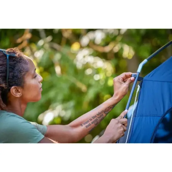 Coleman 10'x10' Skyshade Screendome Shelter - Blue Lights image {7}