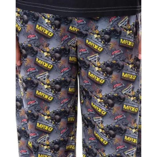 Monster Jam Trucks Boys' Maximum Destruction MAX-D 2 PC Pajama Sleep Set Grey image {2}