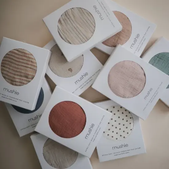 Mushie Extra Soft Muslin Changing Pad Cover image {2}