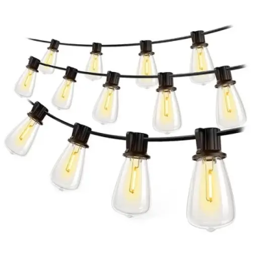 Itopfox Outdoor String Lights, Waterproof Patio Lights with 45+3 Shatterproof Dimmable LED Bulbs, Connectable for Backyard Garden image {9}