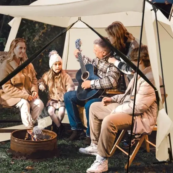 Costway Screen Dome Camping Tent for 6-8 People with 4-Side Mesh Walls Carrying Bag image {3}