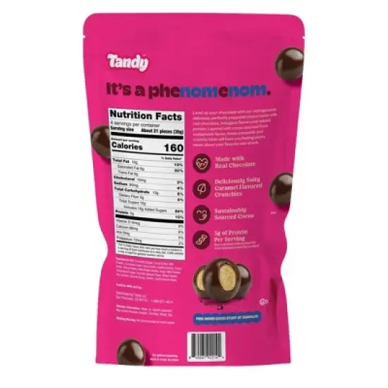 Tandy Chocolate Protein NomNoms - Salted Caramel Crunch - 4.2oz image {1}