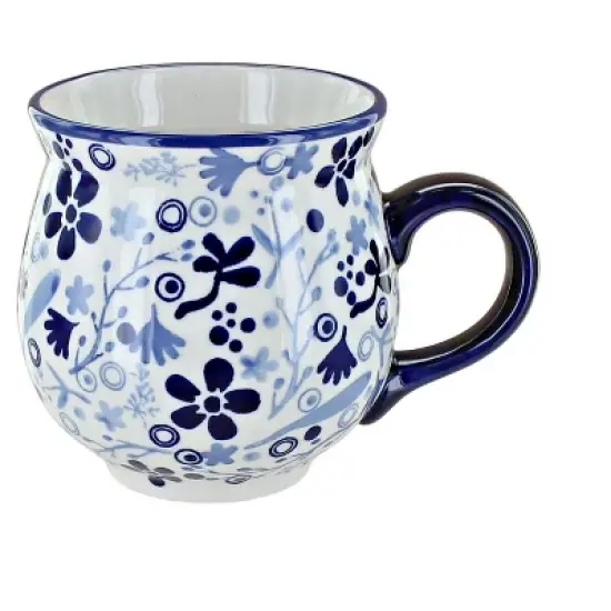 Blue Rose Polish Pottery K068 Manufaktura Large Bubble Mug image {5}