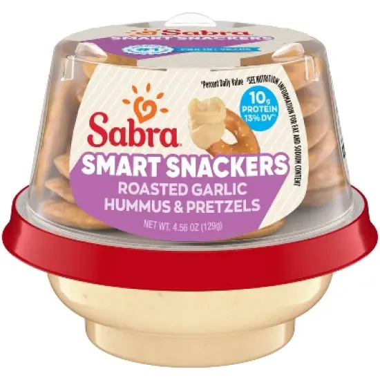 Sabra Roasted Garlic Hummus With Pretzels Snacker - 4.56oz image {6}