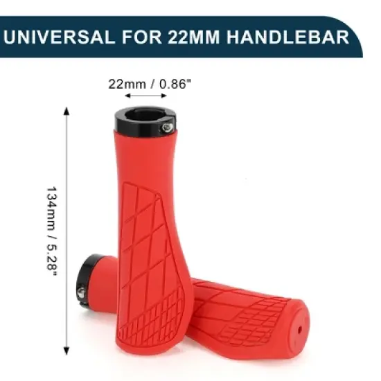Unique Bargains Bike Handlebar Grips Covers 5.28" Red 1 Pair image {4}