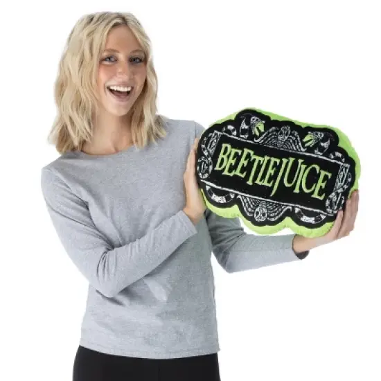 Beetlejuice Beetlejuice Logo Travel Cloud Pillow 15 Inches image {1}