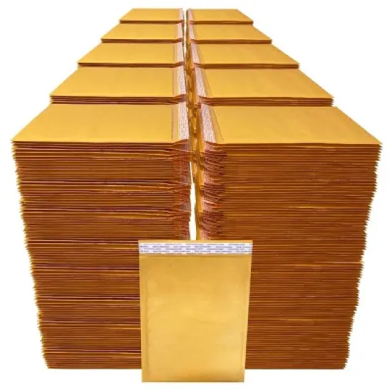 UOFFICE Pack of 1000 Bulk Kraft Bubble Mailers 9.5" x 14.5" #4 Self-Sealing Padded Bags image {3}