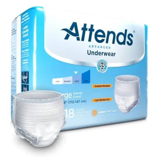 Attends Advanced Super Plus Unisex Protective Underwear with Tear Away Seams image {5}