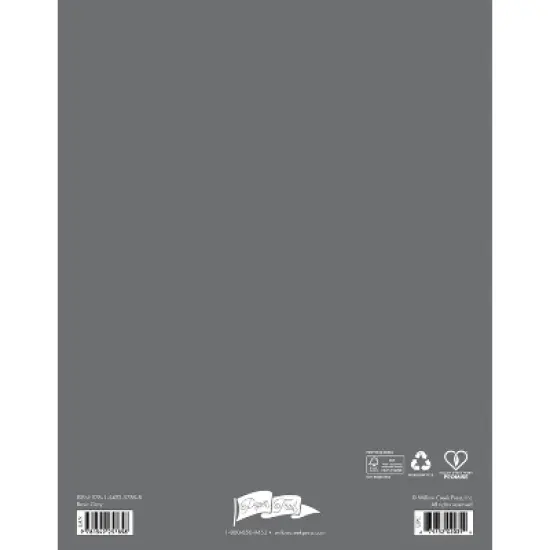Willow Creek Press 7.5"x9.5" Basic Gray 2026 Booklet Monthly Planner image {1}