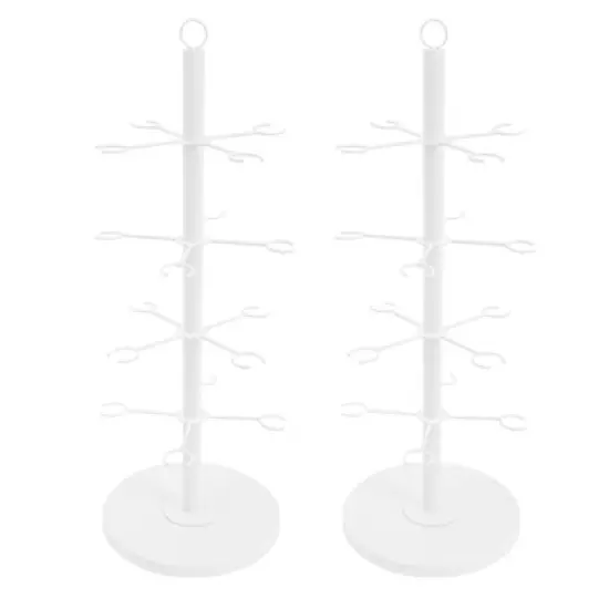 YIYIBYUS 2Pcs Wine Glass Display Stand, Champagne Tower, 4 Tier Cocktail Tree Stand image {7}
