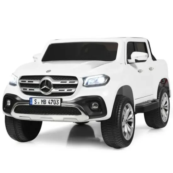 Costway Licensed Mercedes Benz x Class 12V 2-Seater Kids Ride On Car w/ Trunk image {11}