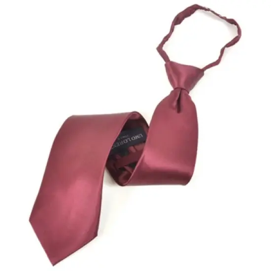 Men's Solid Color Pre-tied Zipper Necktie image {35}