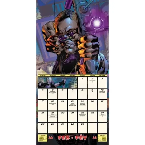 Trends International Inc. 2023-24 Wall Calendar 12"x12" Marvel Avengers Bilingual English/French image {2}