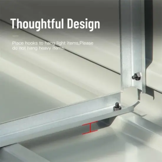 5.7'x 3' Outdoor Storage Shed With Lockable Door, Key Lock, Roof Galvanized Steel, Rust-proof Metal Tool Shed For Garden, Backyard, Lawn image {1}