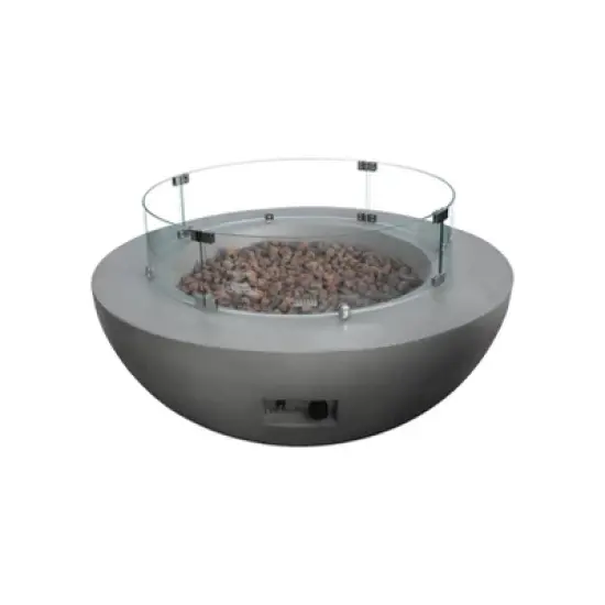Lunar Round Tempered Glass Wind Screen for Outdoor Fire Pit - Elementi image {2}