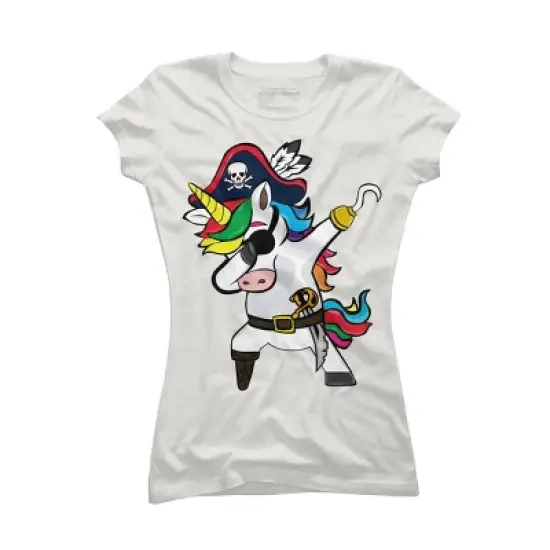 Junior's Design By Humans Dabbing Dance Pirate Unicorn Gifts Funny Halloween Costume Gift By lukesstore T-Shirt image {7}