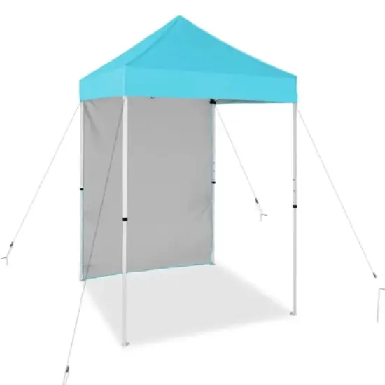 EAGLE PEAK 5x5ft Easy Setup Pop Up Canopy Tent with One Wall image {18}