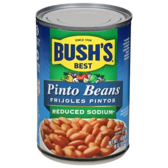Bush's Reduced Sodium Pinto Beans - 16oz image {2}