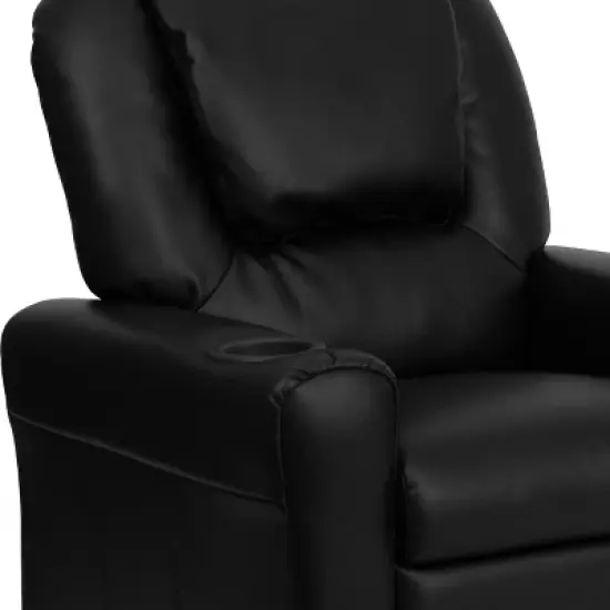 Emma and Oliver Contemporary Kids Recliner with Cup Holder and Headrest image {7}