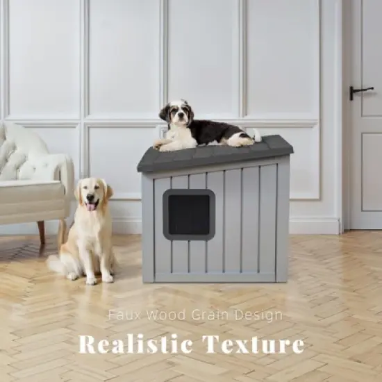 Decksplore Pet House Indoor Outdoor Use Easy to Clean Durable Slanted Top image {10}