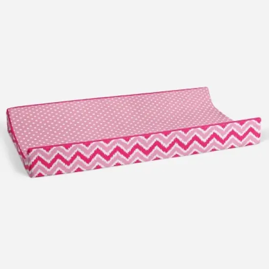 Bacati - MixNMatch Pink Pin Dots Changing Pad Cover image {2}