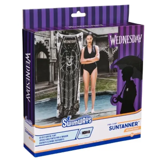 Swimways Wednesday Suntanner: PVC Pool Lounger for Ages 14+ image {4}