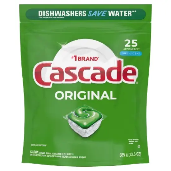 Cascade Fresh Scent Original Dishwasher Pods, ActionPacs Dishwasher Detergent Tabs image {5}