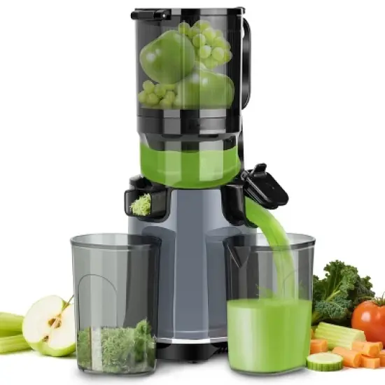 Ecoself Cold Press Juicer &ndash; 5.3" Large Feed Chute, 1.7L Capacity, Slow Masticating Juicer for Maximum Nutrients, Easy to Clean Juicer Machine Grey image {13}