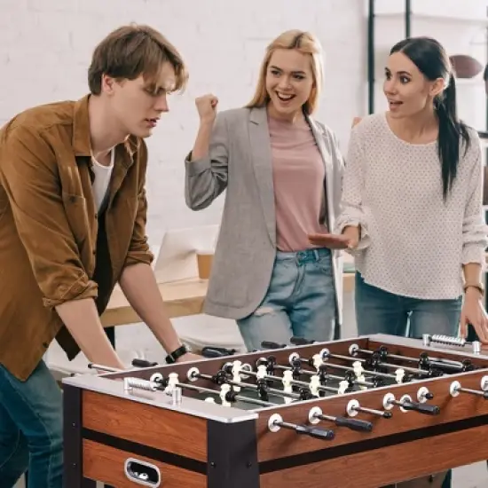 Costway 54'' Foosball Soccer Table Competition Sized Football Arcade Indoor Game Room image {3}