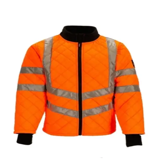 RefrigiWear HiVis Insulated Diamond Quilted Water Repellent Jacket image {5}