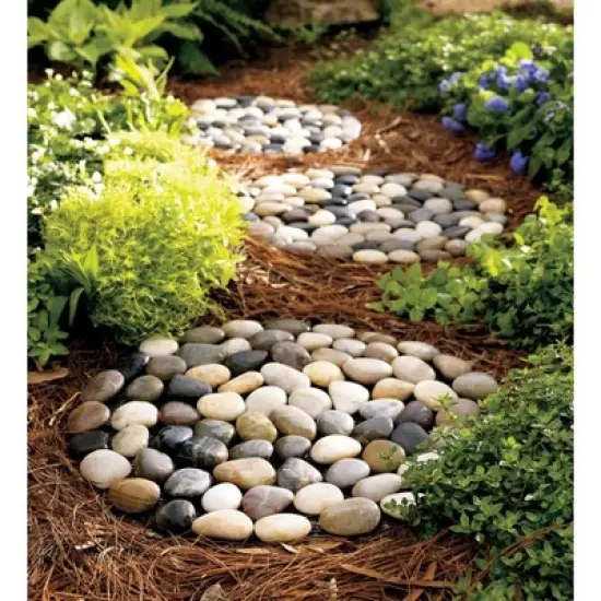 Wind & Weather Natural River Rock Stepping Stones, Set of 3 image {1}