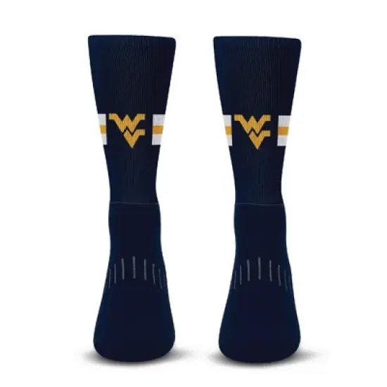 NCAA West Virginia Mountaineers Streak Team Color Crew Socks - L image {1}