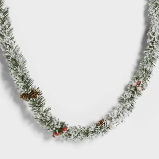 30ct LED Dewdrop with Flocked Greenery Christmas Indoor Novelty String Lights Warm White with Silver Wire - Wondershop&trade; image {2}