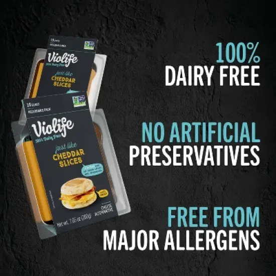 Violife Just Like Cheddar Slices Vegan Cheese Alternative - 7.05oz/10ct image {1}