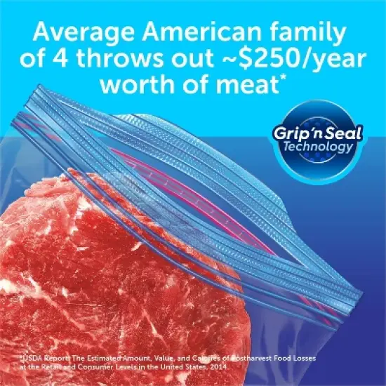 Ziploc Freezer Gallon Bags with Stand-Up Bottom - 132ct image {8}