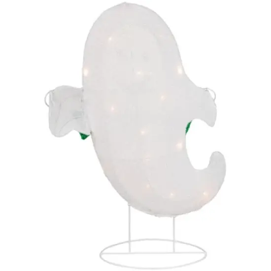 Northlight LED Ghost with "Boo" Banner Halloween Yard Decoration - 25" - Warm White Lights image {5}