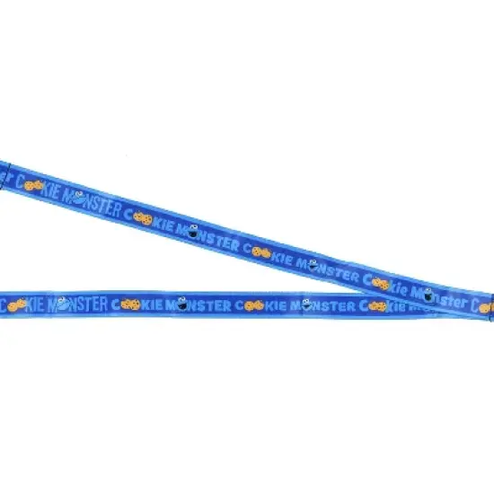 Sesame Street Cookie Monster Reversible ID Lanyard Badge Cookie Rubber Pendant image {2}