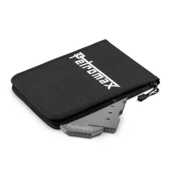 Petromax Fire Enclosure for Wind Protection, Protect Your Campfire from Wind with Easy Assembly Stainless Steel Windbreak, Carry Bag Included image {3}