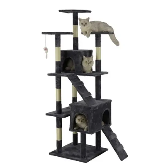 Homessity 63" Economical Cat Tree with Sisal Scratching Posts HC-001 image {5}