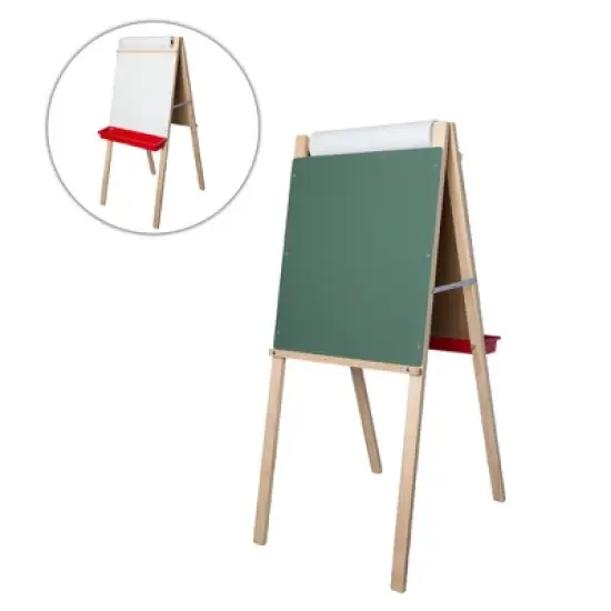 Crestline Products Double Easel Green Chalkboard & Dry Erase Board for Kids - Art Supplies & Boards image {5}