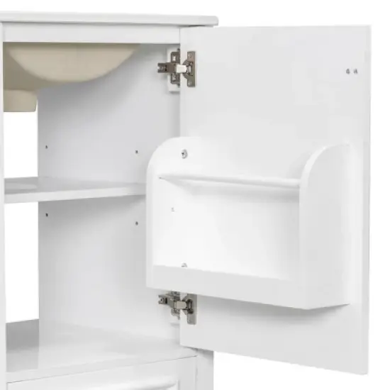 Hrinhom 20"W Bathroom Vanity,Modern Free-standing Storage cabinet with Compartment Drawer image {6}