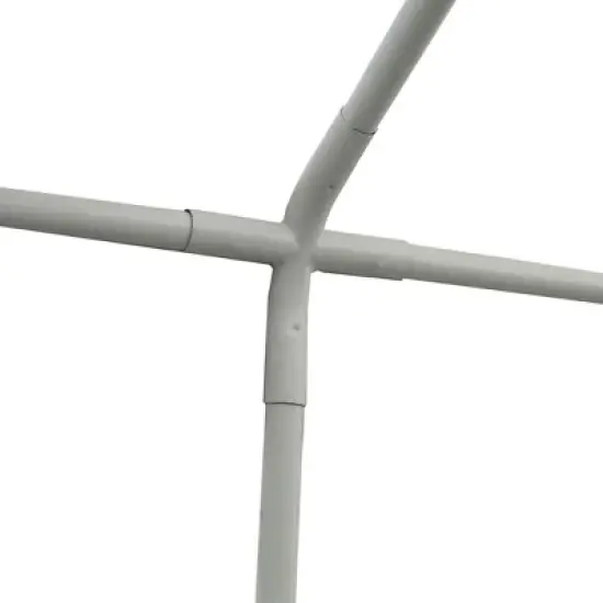 vidaXL White Party Marquee - Easy to Assemble, Steel Frame & PE Material, UV Protective & Water Resistant, with Decorative Wall Panels & Windows image {4}