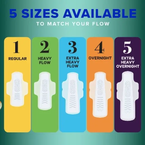 Always Pure Cotton Overnight Pads with Wings - Size 4 image {9}