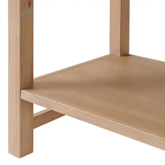 Arden 2 Drawer Wood Nightstand with Open Shelf Light Driftwood - Alaterre Furniture image {5}